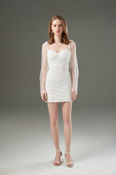 Fall Daily Solid Lace Short Dress